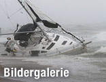 Gestrandetes Segelboot in Norfolk