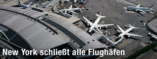 Luftaufnahme des John F. Kennedy Airport in New York