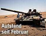 Zerst&ouml;rter Panzer des libyschen Machthabers Muammar al-Gaddafi