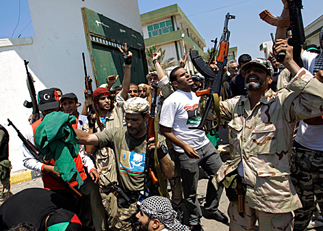 Libysche Rebellen in Tripolis