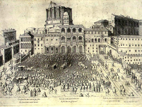 Petersplatz im Vatikan um 1600