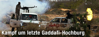Rebellenkämpfer vor Sirte