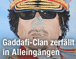 Wandgem&auml;lde von Muammar Al-Gaddafi