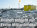 Pipeline in der Arktis unter Schnee