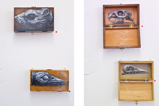 © ORF.at/Dominique Hammer Skizze des Streetart-Künstlers ROA zeigt einen Biber und einen Vogelkopf