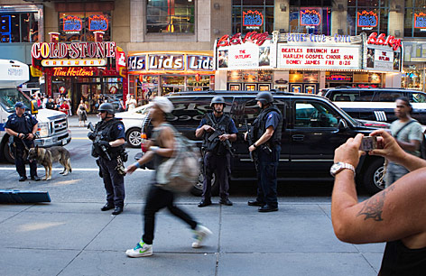 © Reuters/Lucas Jackson Sciherheitskräfte in New Yorks Straßen
