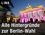 Beleuchtetes Brandenburger Tor in Berlin