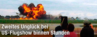 Explosion eines Flugzeugs