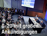 IWF-Chefin Christine Lagarde spricht vor Publikum