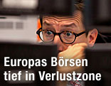 Trader schaut mit großen Augen