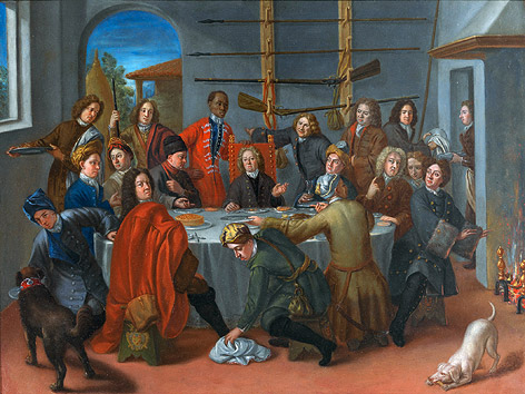 © Wien Museum Ein Jagdbankett des Fürsten Gian Gastone de’ Medici mit Angelo Soliman