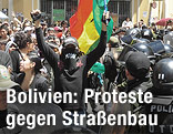 Protestierende Bolivianer