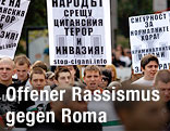 Bulgarische Ultra-Nationalisten bei Anti-Roma-Demo