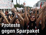 Demonstranten in Athen