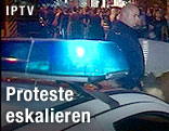Polizei bei Demonstration