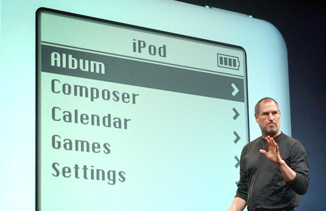 © AP Steve Jobs bei der Präsentation des iPopds