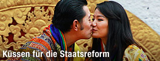 Das königliche Hochzeitspaar von Bhutan