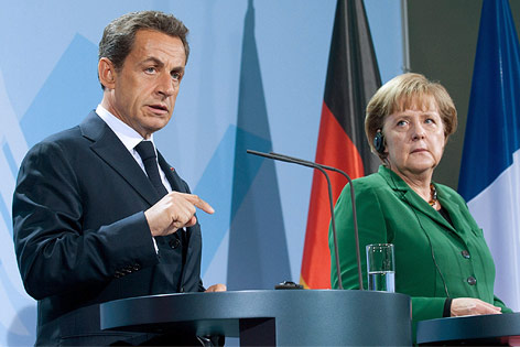 Angela Merkel und  Nicolas Sarkozy