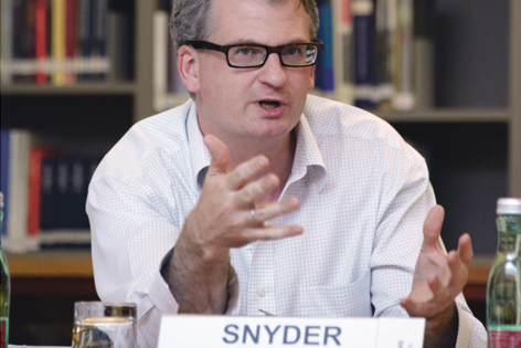 © Philipp Steinkellner Der Historiker Tim Snyder während einer Veranstaltung am IWM WIen