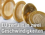 Umfallende Eurom&uuml;nzen