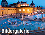 Außenansicht des Szechenyi-Bades in Budapest