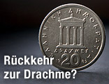 Griechische Drachmen-M&uuml;nze