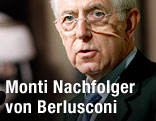 Mario Monti bei Pressekonferenz