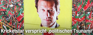 Imran Khan auf einem Plakat