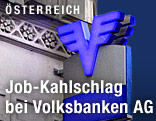 Logo der Volksbanken AG an einer Hauswand