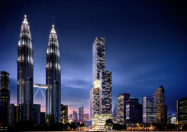 Wolkenkratzer-Projekt Angkasa Raya in Kuala Lumpur, Malaysia