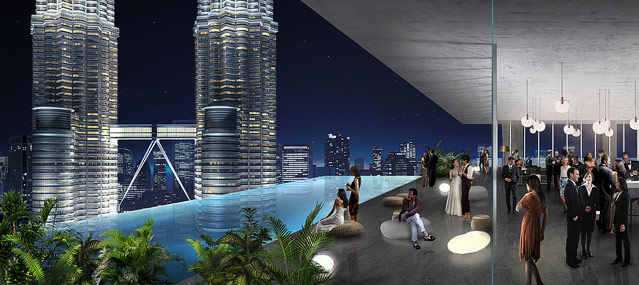 Wolkenkratzer-Projekt Angkasa Raya in Kuala Lumpur, Malaysia