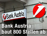 Bank-Austria-Logo an einer Hausfassade
