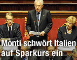 Italiens neuer Premier Mario Monti bei einer Rede