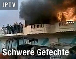Brennendes Gebäude