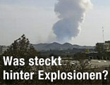 Explosion in einem Raketenlager