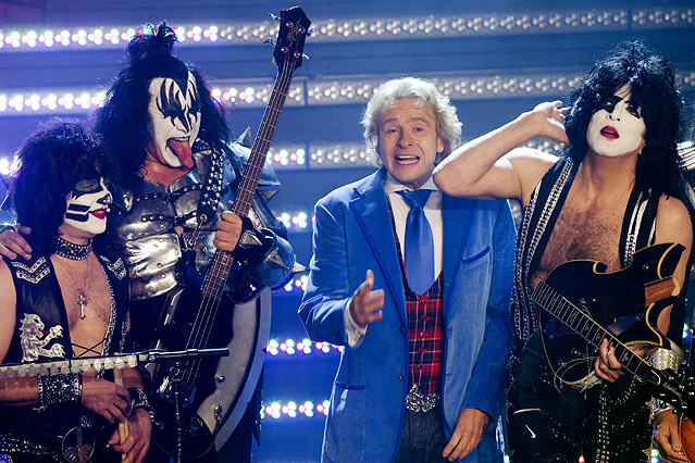 © APA/Michael Reichel Thomas Gottschalk mit der Rockband Kiss
