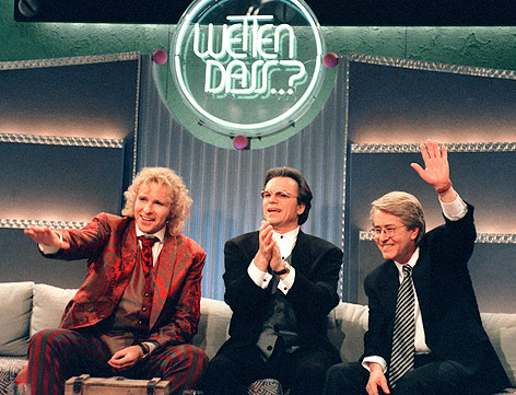 © APA/Hartmut Reeh Moderatoren Thomas Gottschalk, Wolfgang Lippert und Frank Elstner