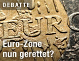Euro-Münze in Nahaufnahme