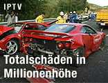 Zwei Ferraris mit Totalschaden