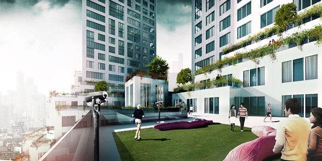 Wolkenkratzer-Projekt in Seoul des niederländischen Architekturbüros MVRDV