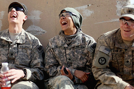 © APA/EPA/Mario Tama Lachende US-Soldaten
