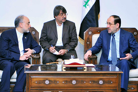© APA/EPA/Iraqi Prime Minister Office Irakische Premier Nuri Al-maliki mit Irans Außenminister Ali Akbar Salehy