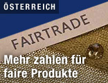 Fairtrade-Schrift auf Stoff