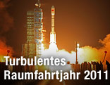 Eine chinesische Rakete vom Typ Long March-2FT1 während des Starts