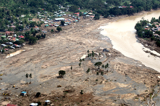 Von den Fluten betroffene Gebiete, Cagayan de Oro City - Süd-Philippinen.