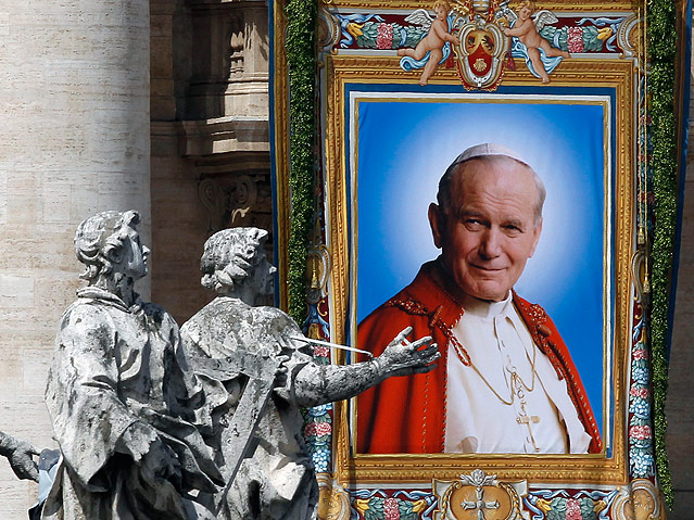 Bild des verstorbenen  Papstes Johannes Paul 2.