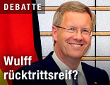 Deutscher Präsident Wulff lacht