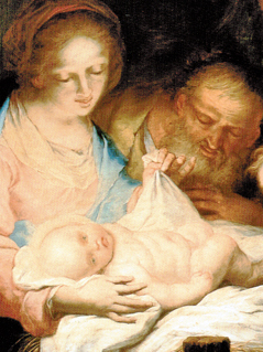 © Joanneum Graz Die Hl. Familie mit zwei Engeln. Um 1750-1758. Michelangelo Unterberger. Graz, Joanneum