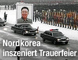 Trauerzug mit dem Sarg des Kim Jong Il