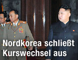 Kim Jong Un mit hohen Militärs
